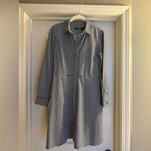 Lauren Ralph Lauren Classic Houndstooth Long Sleeve Dress
